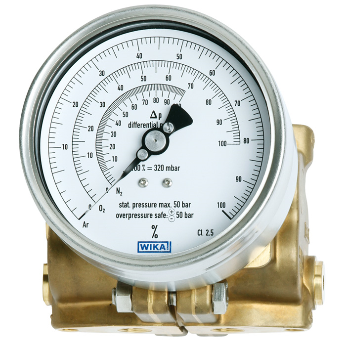 Manómetro de presión diferencial - 712.15.160, 732.15.160 - WIKA México